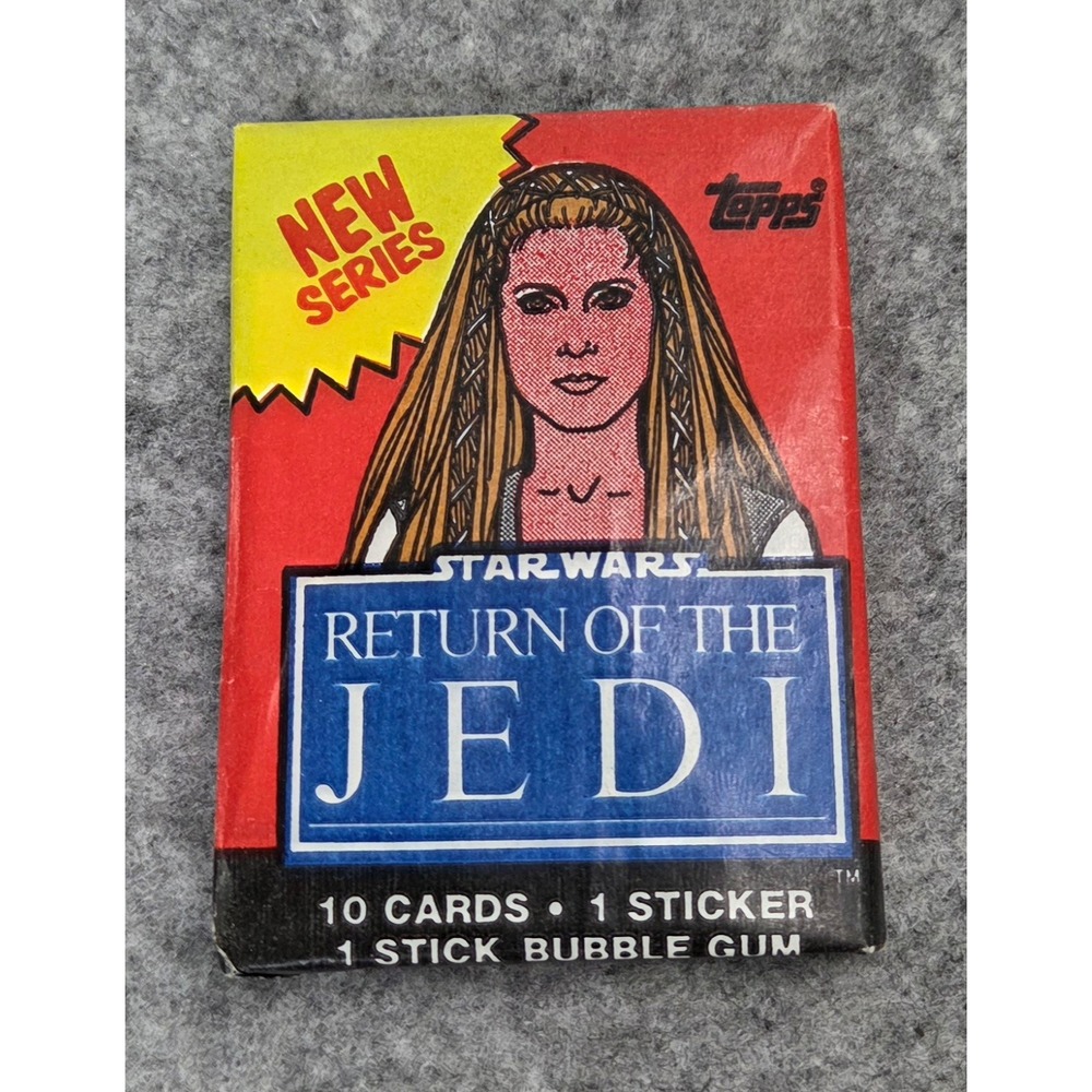 1983 Topps Star Wars Return of the Jedi Wax Pack Sealed Princess Leia Red Series